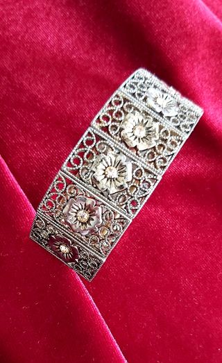 Pulsera Vintage Bronce Flores