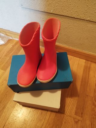 Botas de agua Decathlon Talla 25/26 Rojas