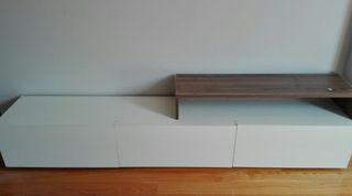 Armario moderno madera y cristal