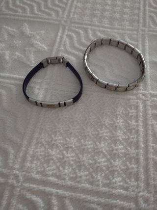 Bracciali uomo neri e argento