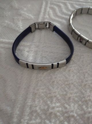 Bracciali uomo neri e argento