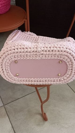 Borsa uncinetto rosa