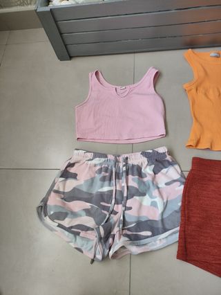 Conjunto 2 Tops y 2 Shorts Talla XS