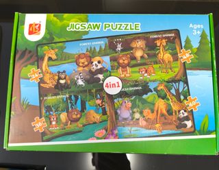 Puzzle 4 en 1 Animales del Bosque