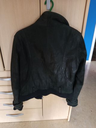 Chaqueta de cuero B.Young Negra