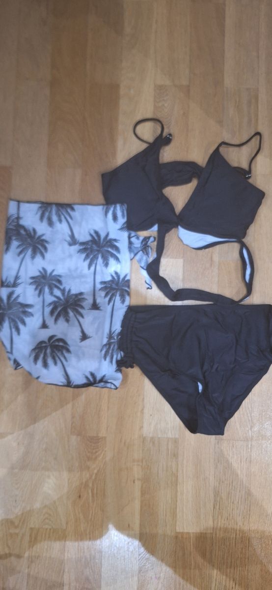 Conjunto Bikini 3 Piezas Negro 13-14 años