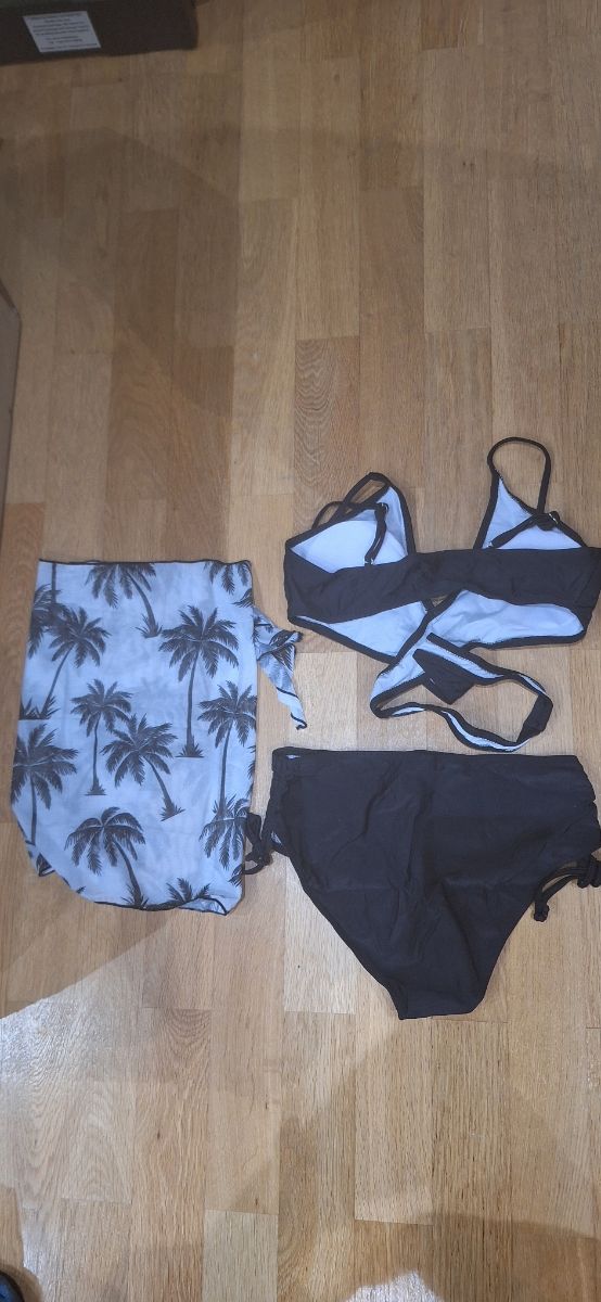 Conjunto Bikini 3 Piezas Negro 13-14 años