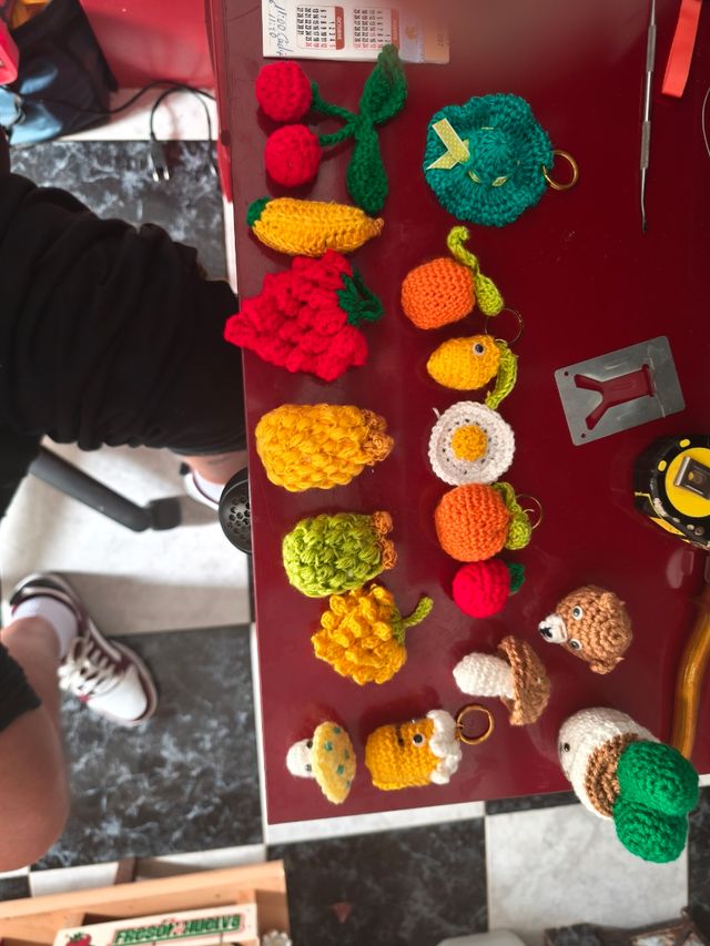 Frutas y verduras de crochet