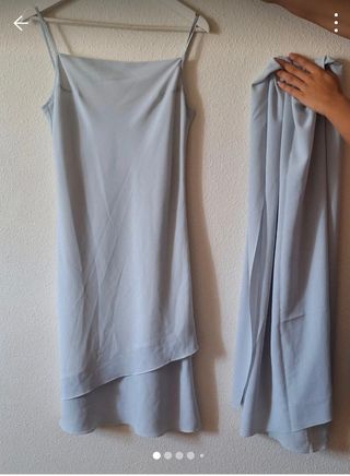 Vestido de cóctel con chal a juego