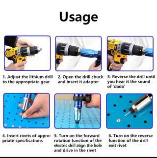 Remachadora Automática para Taladro fácil de usar