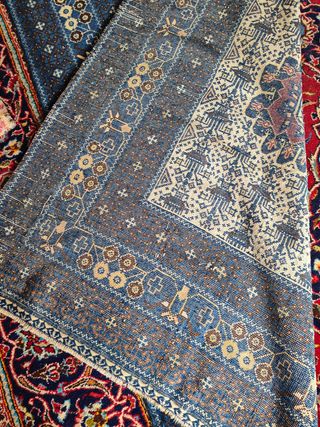 Alfombra Persa Baluch Lana Azul/Rojo