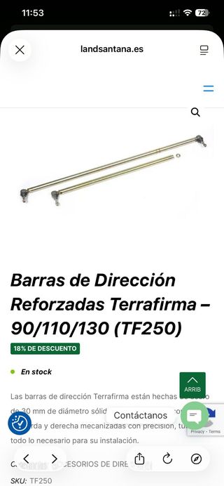 Barras Dirección Reforzadas