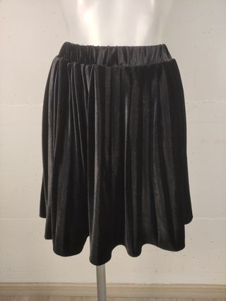 Minigonna Motivi velluto nera