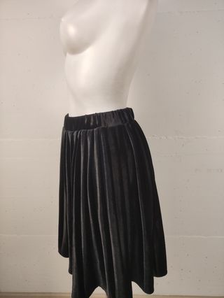 Minigonna Motivi velluto nera