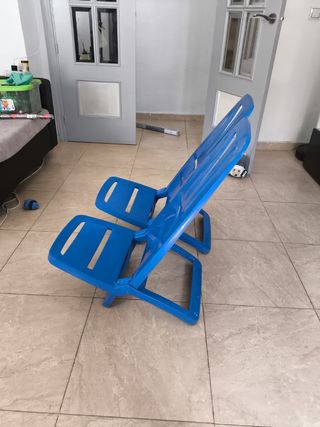 Sillas de Playa Plegables Azules (2)