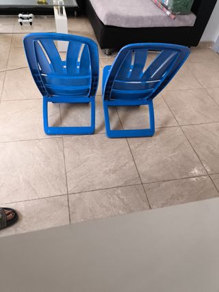 Sillas de Playa Plegables Azules (2)