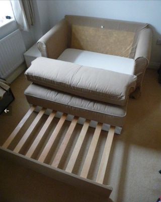 Sofá Cama Beige Tela - HAGALUND (IKEA)
