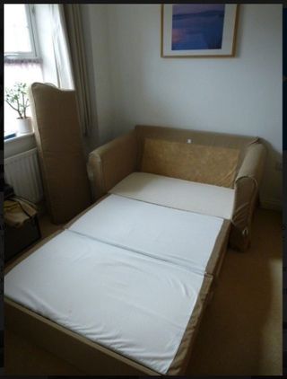 Sofá Cama Beige Tela - HAGALUND (IKEA)
