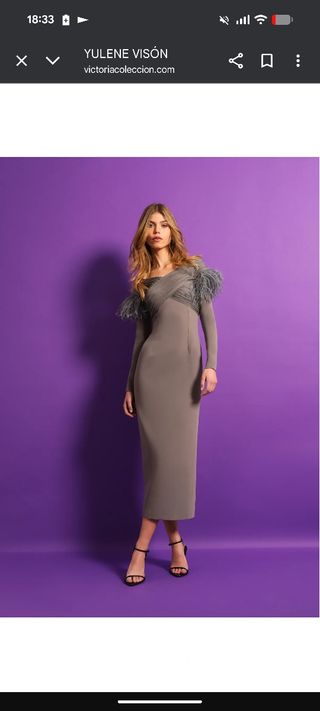 Vestido invitada boda gris sin estrenar