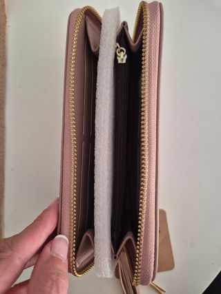 Cartera Surekana Polipiel Rosa Talco Sin Estrenar