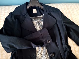 Gabardina entretiempo azul marino talla 38