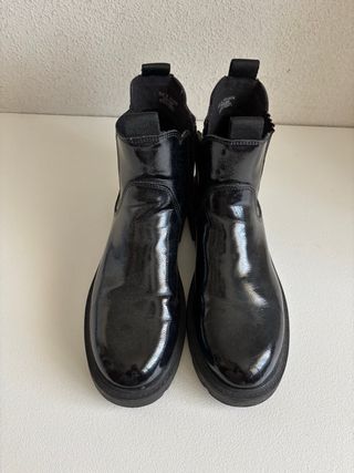Botines Zara Negros Charol
