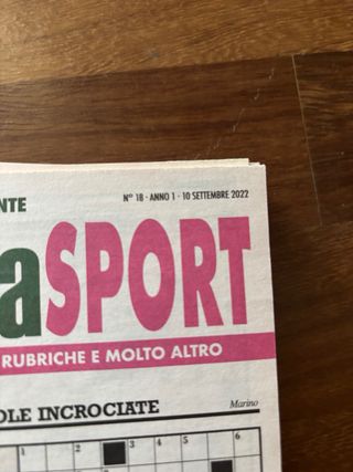 Stock 20 numeri enigmistica sport 2022 nuovi