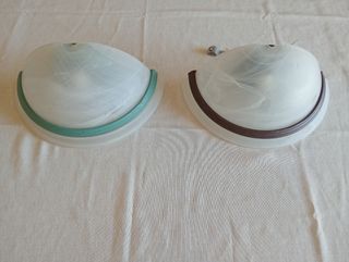 Apliques de pared de cristal con ribete