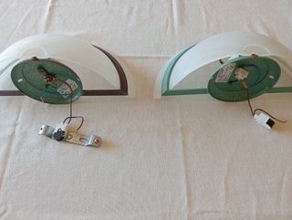 Apliques de pared de cristal con ribete