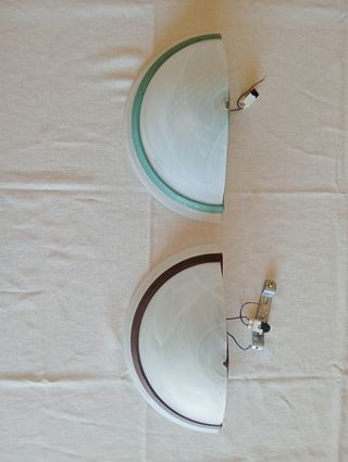 Apliques de pared de cristal con ribete