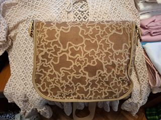 Bolso bandolera Tous marrón y beige