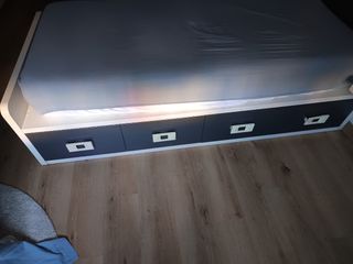 Cama nido con cajones, medida  cama de 90