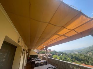 Pérgola extensible aluminio lona beige