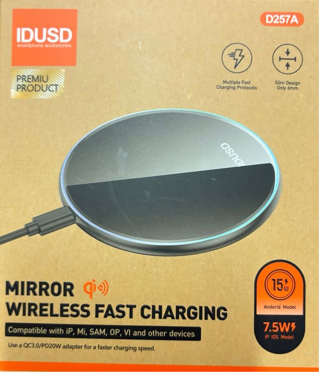 Cargador Inalámbrico Rápido IDUSD D257A