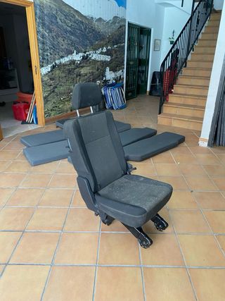 Asientos traseros VW Transporter T6. 2+1