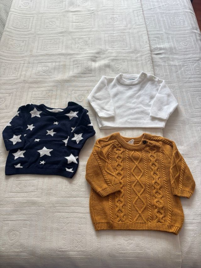 Conjunto 3 jerséis niño 4-6 meses