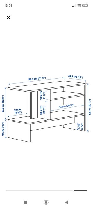 Mesa Auxiliar Holmerud Ikea Madera