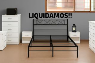 Liquidamos: Cama Matrimonial + 2 Mesitas
