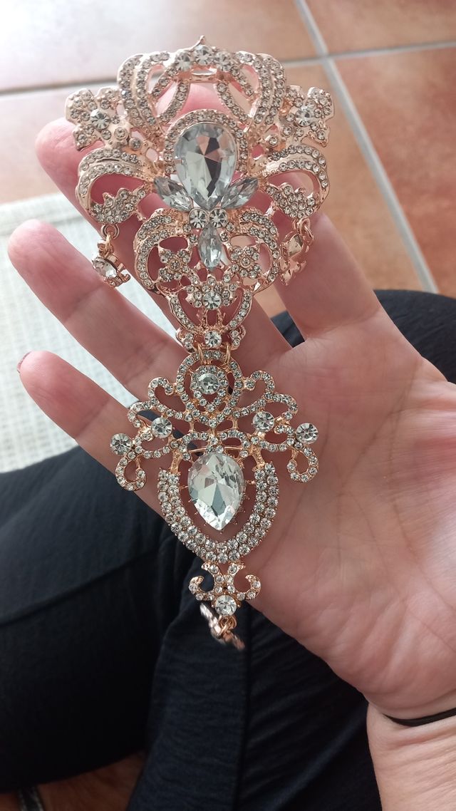 Aderezo fallera dorado para adulta