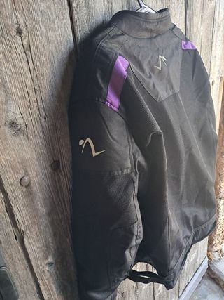 Chaqueta Moto Outracing Mujer 4XL Negra y Lila