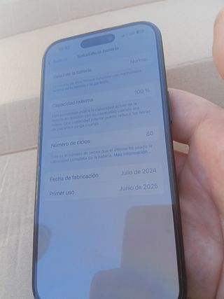 iPhone 15 - Salud de Batería 100%