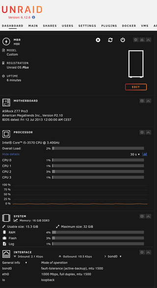 Servidor NAS 38TB con Unraid