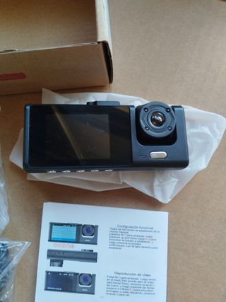 Dashcam con cargador y soporte