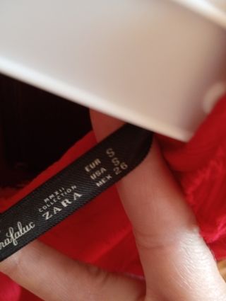 Camisa Zara tirantes roja XS