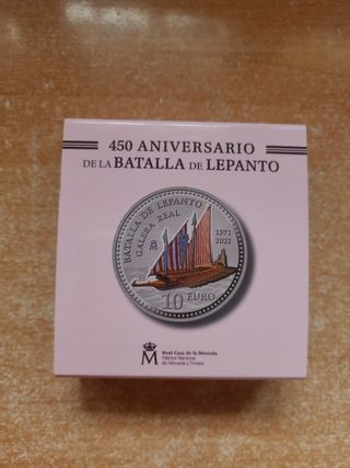 Moneda 10 Euros Plata Batalla Lepanto 2021