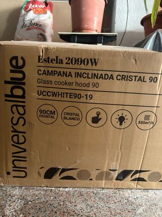 Campana extractora Universalblue blanca
