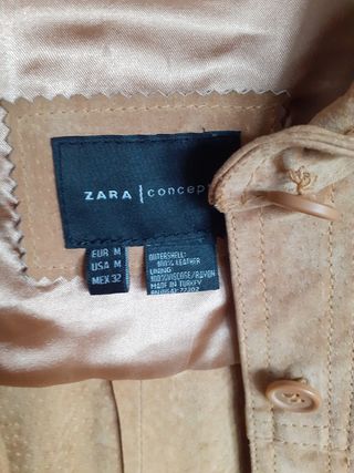 Chaqueta Zara Cuero Talla M