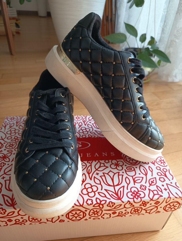 Scarpe Swish Jeans Nere e Oro Tg 37