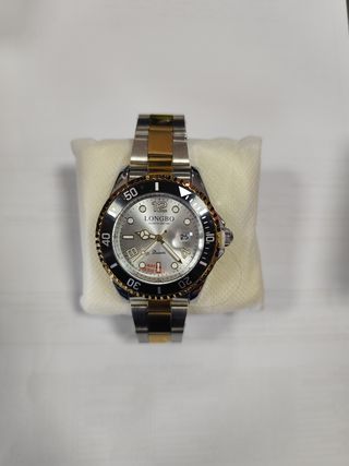 Reloj LONG BO Oro y Plata