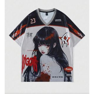 Camiseta oversize anime estilo japonés